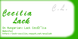 cecilia lack business card